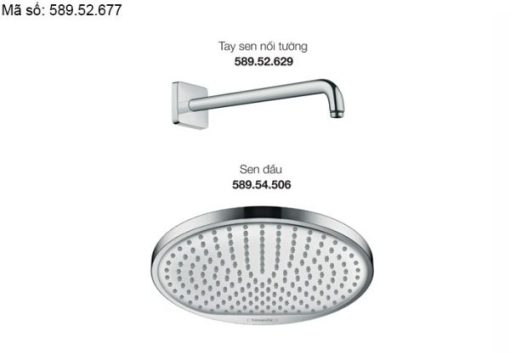 Trọn bộ sen đầu gắn tường Hansgrohe 589.52.677 - 1