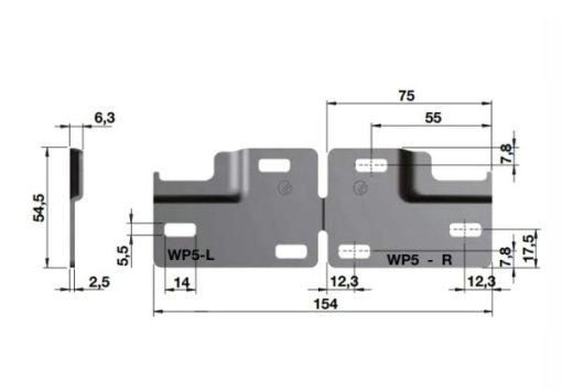 Đế gắn tường Hafele 290.41.994 - 1