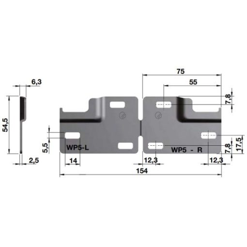 Đế gắn tường Hafele 290.41.994 - 3