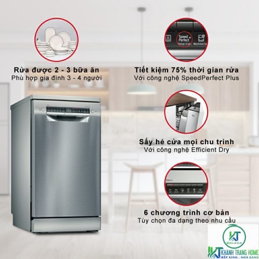 MÁY RỬA BÁT ĐỘC LẬP BOSCH 45CM SPS4EMI60E SERIE 4 - 15