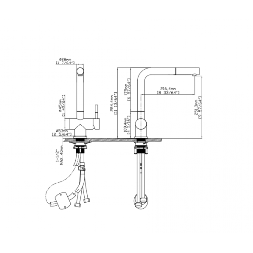 Vòi rửa chén nóng lạnh Maadela MDF-135C - 3
