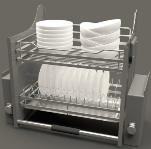 Giá bát đĩa nâng hạ Cucina lưới dẹt 900mm Inox 304 504.76.018 - 9