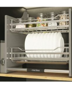 Giá bát đĩa nâng hạ Cucina – lưới tròn 700mm Inox 304 504.76.005