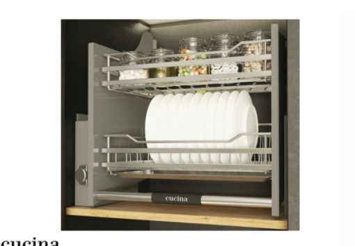 Giá bát đĩa nâng hạ Cucina – lưới tròn 600mm Inox 304 504.76.004 - 1