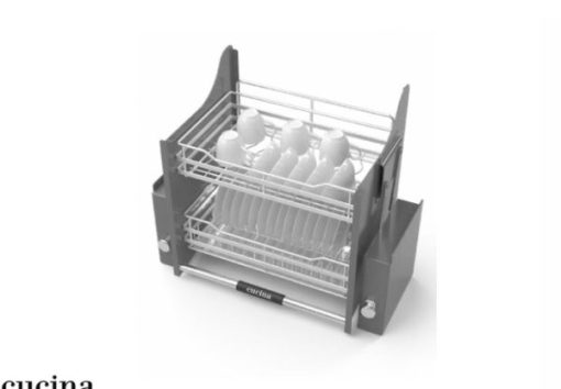 Giá bát đĩa nâng hạ Cucina 800mm sơn phủ nano 504.76.807 - 1