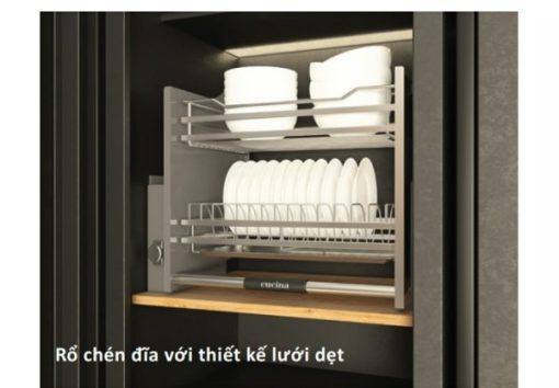 Giá bát đĩa nâng hạ Cucina 700mm Mạ Chrome 504.76.215 - 1