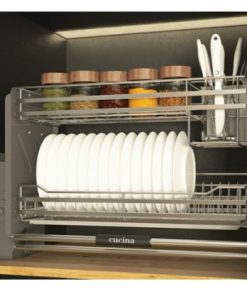 Giá bát đĩa nâng hạ Cucina 800mm Inox 304 504.76.137