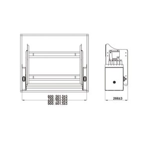 Giá bát nâng hạ Hafele ORIA 900mm 504.76.818 - 11