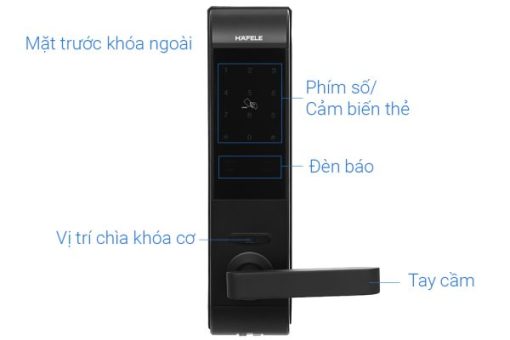 Khóa điện tử Häfele EL7900-TCB màu đen thân lớn 912.05.641 - 3