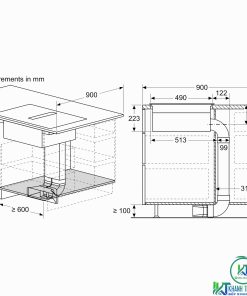 BẾP TỪ KẾT HỢP HÚT MÙI BOSCH PVQ731F15E SERIE 6 BỐN VÙNG NẤU - 52 BẾP TỪ KẾT HỢP HÚT MÙI BOSCH PVQ731F15E SERIE 6 BỐN VÙNG NẤU - 51