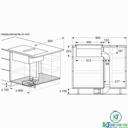 BẾP TỪ KẾT HỢP HÚT MÙI BOSCH PVQ731F15E SERIE 6 BỐN VÙNG NẤU - 15