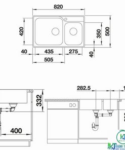 CHẬU RỬA CHÉN BÁT BLANCO DINAS 8 - 12 CHẬU RỬA CHÉN BÁT BLANCO DINAS 8 - 11