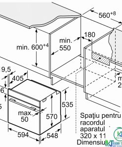 LÒ NƯỚNG ÂM TỦ BOSCH HBA534EB0 SERIE 4 71 LÍT ECOCLEAN - 37