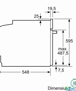 LÒ NƯỚNG ÂM TỦ BOSCH HBA534EB0 SERIE 4 71 LÍT ECOCLEAN - 35