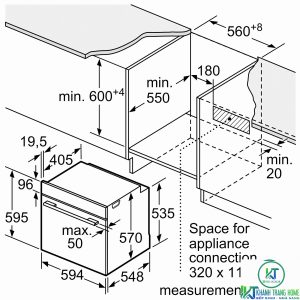 LÒ NƯỚNG ÂM TỦ BOSCH HBA5360B0 SERIE 6 71L ECOCLEAN - 23