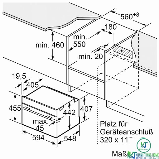 LÒ NƯỚNG KÈM HẤP BOSCH CSG636BS3 SERIE 8 47L ÂM TỦ - 13