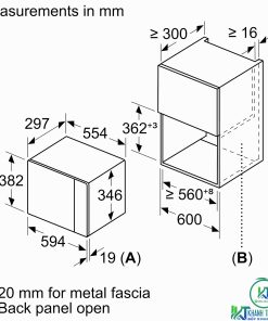 LÒ VI SÓNG ÂM TỦ BOSCH BFL523MS0H SERIE 4 20 LÍT AUTOPILOT 7 - 21