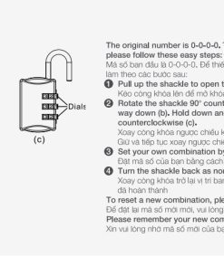 Ổ khoá số du lịch DIY Häfele 482.09.001 - 13
