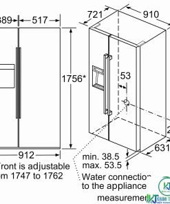 TỦ LẠNH SIDE BY SIDE BOSCH KAD92SB30 SERIE 8 539 LÍT - 26 TỦ LẠNH SIDE BY SIDE BOSCH KAD92SB30 SERIE 8 539 LÍT - 25
