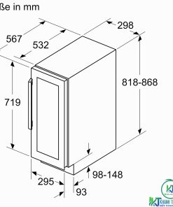 TỦ RƯỢU CỬA KÍNH ÂM TỦ KUW20VHF0 SERIE 6 58 LÍT - 29