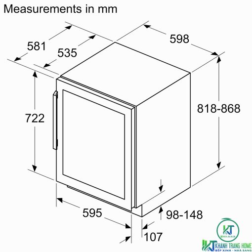 TỦ RƯỢU CỬA KÍNH ÂM TỦ KUW21AHG0G SERIE 6 120 LÍT - 9