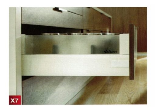 Ray hộp Blum Tandembox X7 Màu xám 30kg 551.23.206 - 1
