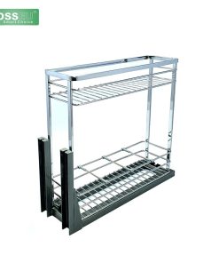 GIÁ GIA VỊ INOX NAN DẸT MẠ CROM BOSSEU BS120G