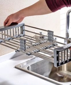 Rổ inox gác bồn rửa rút gọn Maadela DN-01 - 11