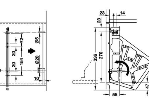 Phụ kiện kệ giày 3 ngăn Häfele 892.14.253 - 5
