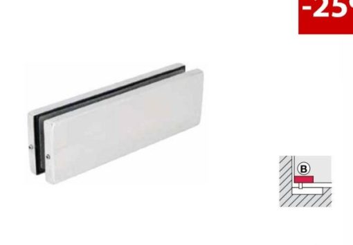 Kẹp kính dưới Häfele inox bóng 981.00.654 - 1