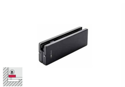 Kẹp kính dưới Häfele màu đen 981.00.013 - 1