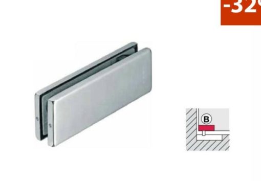 Kẹp kính dưới Inox bóng DIY 489.81.011 - 1