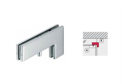 Kẹp kính L màu Inox mờ 981.00.030 - 1