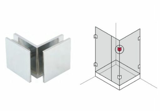 Kẹp kính – kính 90° Häfele 981.00.552 - 1