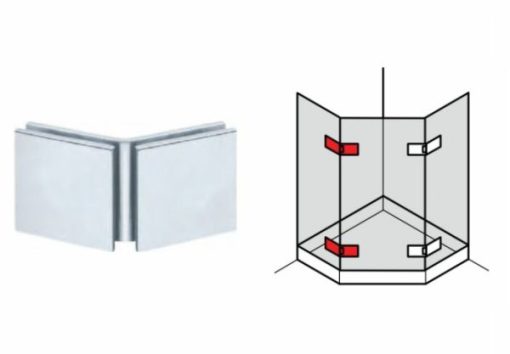 Kẹp kính – kính 135 độ Häfele 981.00.572 - 1