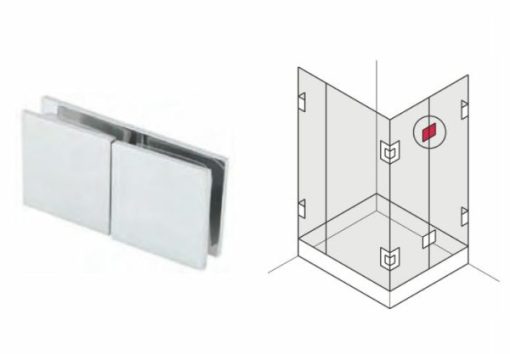 Kẹp kính – kính 180 độ Häfele 981.00.582 - 1