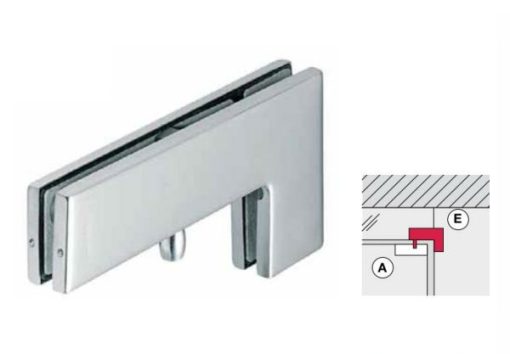 Kẹp kính L inox mờ 981.50.040 - 1