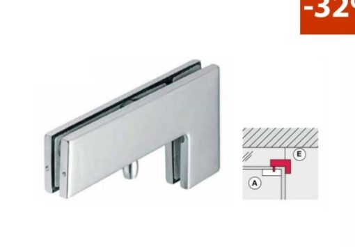 Kẹp kính L màu inox bóng DIY 489.81.041 - 1
