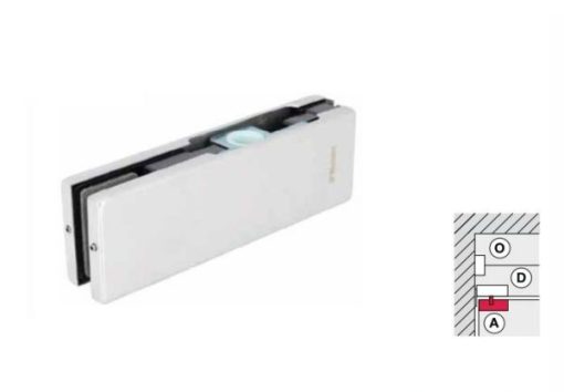 Kẹp kính trên Häfele inox bóng 120kg 981.50.657 - 1