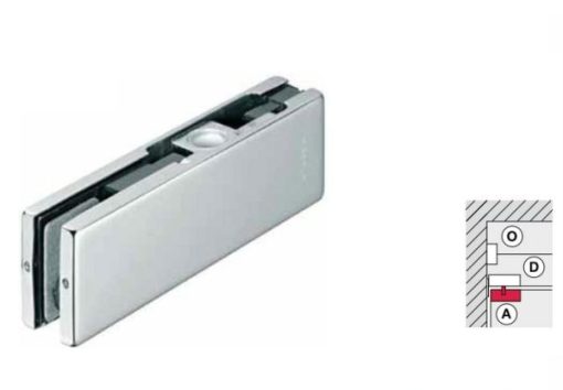 Kẹp kính trên Inox mờ 981.00.010 - 1