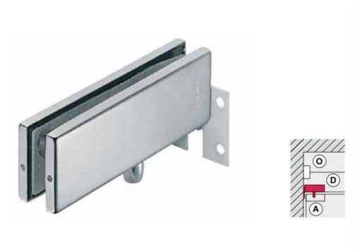 Kẹp kính trên khung gắn tường inox mờ 981.50.050 - 1