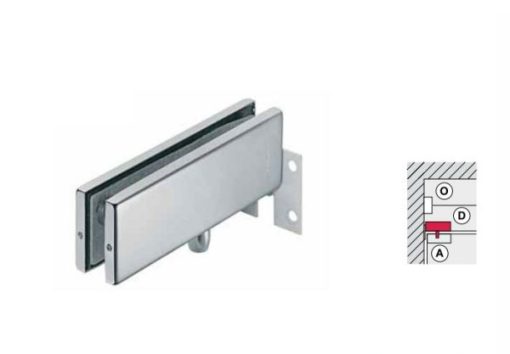 Kẹp kính trên gắn vào tường Inox bóng 981.00.111 - 1
