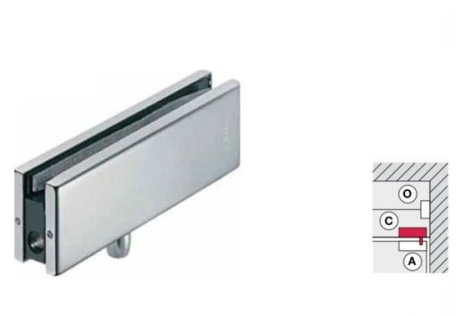 Kẹp kính Trên có trục xoay Inox bóng 981.00.021 - 1