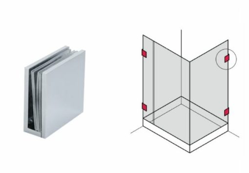 Kẹp tường – kính Häfele 90 độ 981.00.562 - 1