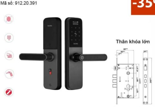 Khóa điện tử vân tay BAUMA BM610 Thân khóa lớn 912.20.391 - 1