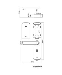 Khóa điện tử vân tay BAUMA BM610 Thân khóa lớn 912.20.391 - 31