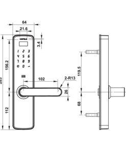 Khóa điện tử Hafele DL7000 912.05.497 - 16 Khóa điện tử Hafele DL7000 912.05.497 - 15