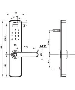 Khóa điện tử vân tay Hafele DL7100 912.05.498 - 19