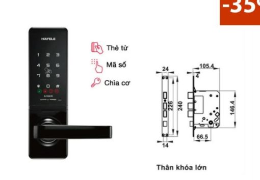 Khóa điện tử Hafele EL7000-TC 912.05.496 Thân khoá lớn - 1