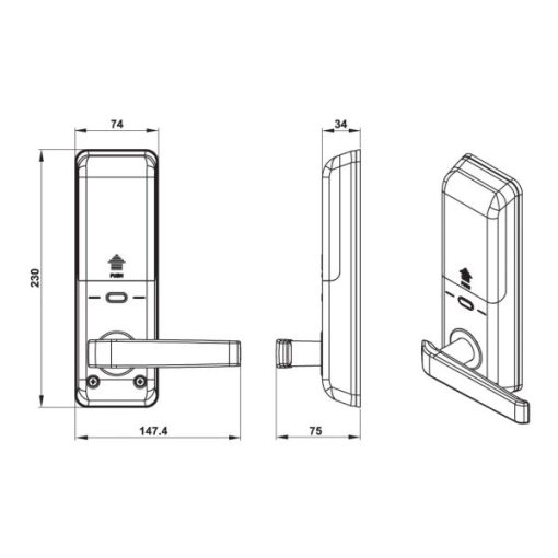 Khóa điện tử Hafele EL7000-TC 912.05.495 Thân khoá nhỏ - 5